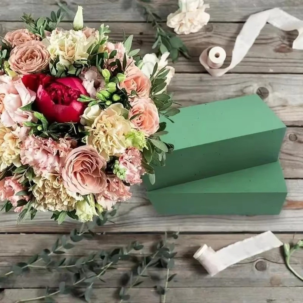 Bouquet Holder Foam - Zielona pianka do aranżacji kwiatów, prostokątna,