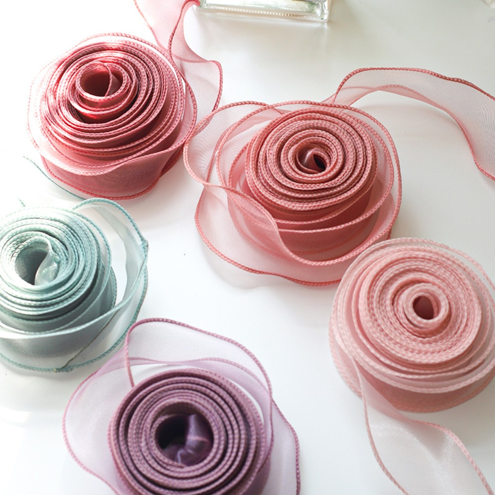 Ribbon Organza Roll - Taśma satynowa 40 mm, 10 jardów,