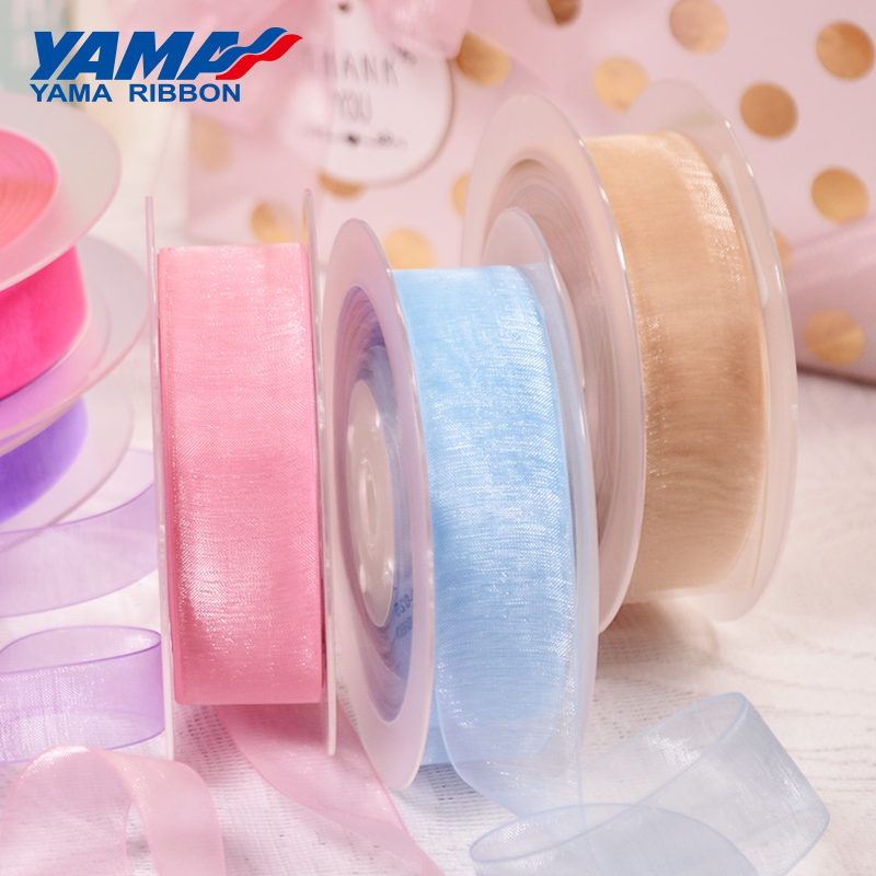 Ribbon Organza Roll - YAMA z przeźroczystej organzy jedwabna wstążka